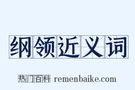 纲领近义词是什么意思的图片